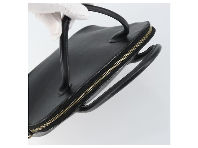 Céline Borsa a mano CELINE in pelle nera e oro Auth ep12323 Nero D'oro - vista 6