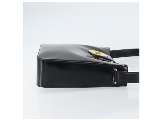 Céline Borsa a Spalla CELINE Smalto Nero Oro Auth ep12376 D'oro - vista 4