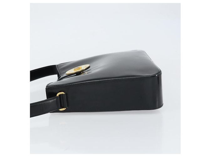 Céline Borsa a Spalla CELINE Smalto Nero Oro Auth ep12376 D'oro - vista 5