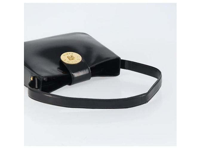 Céline Borsa a Spalla CELINE Smalto Nero Oro Auth ep12376 D'oro - vista 7