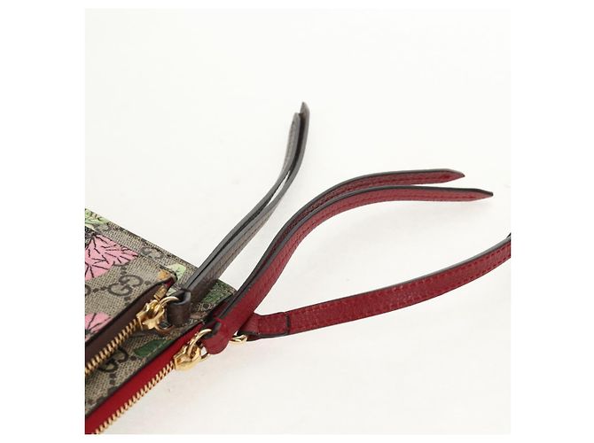 Gucci Borsa a fiori GG Supreme Bengal Tiger in PVC beige e oro 454111 Auth 154913SAM D'oro - vista 15