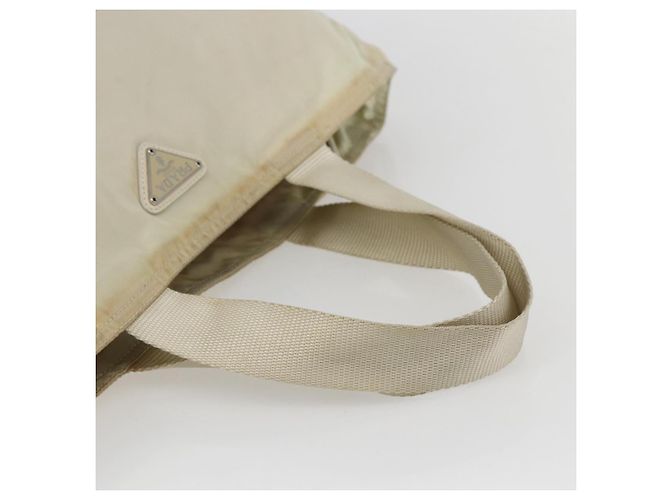 Borsa Tote PRADA Nylon Beige Argento Auth bs31362 - vista 7