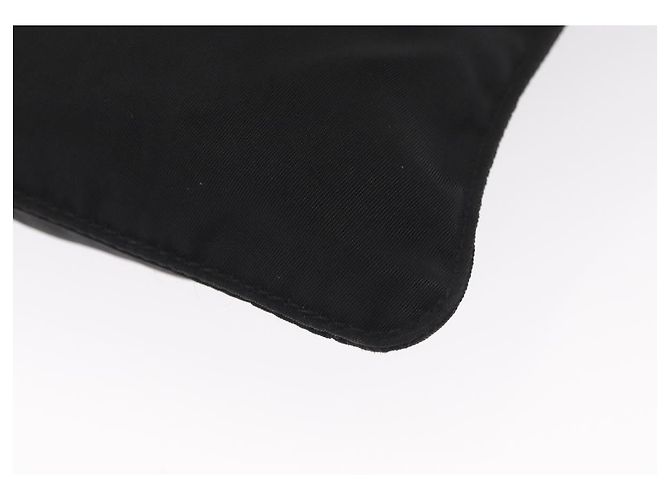 Sac à épaule PRADA en nylon noir argent authentique 151729 Argenté - vue 11