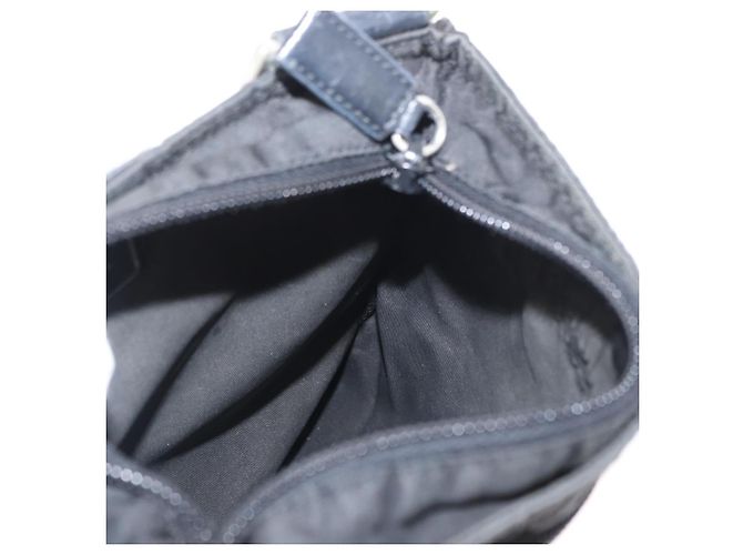 Sac à épaule PRADA en nylon noir argent authentique 151729 Argenté - vue 19