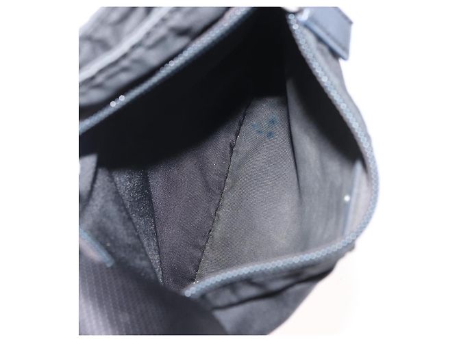 Sac à épaule PRADA en nylon noir argent authentique 151729 Argenté - vue 21