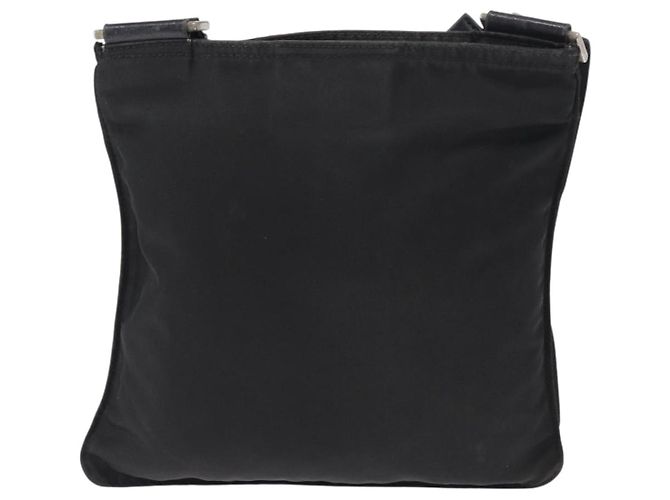 Sac à épaule PRADA en nylon noir argent authentique 151729 Argenté - vue 3