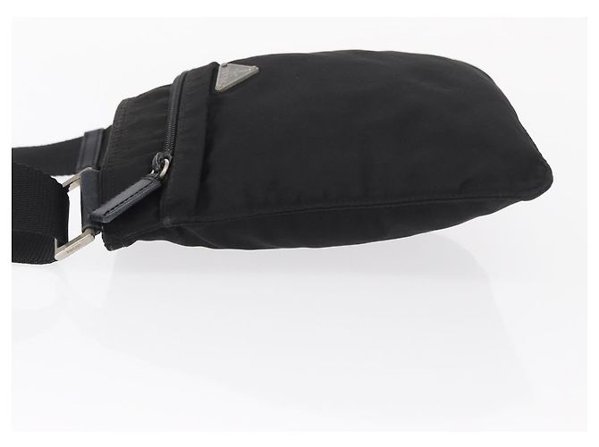 Sac à épaule PRADA en nylon noir argent authentique 151729 Argenté - vue 5