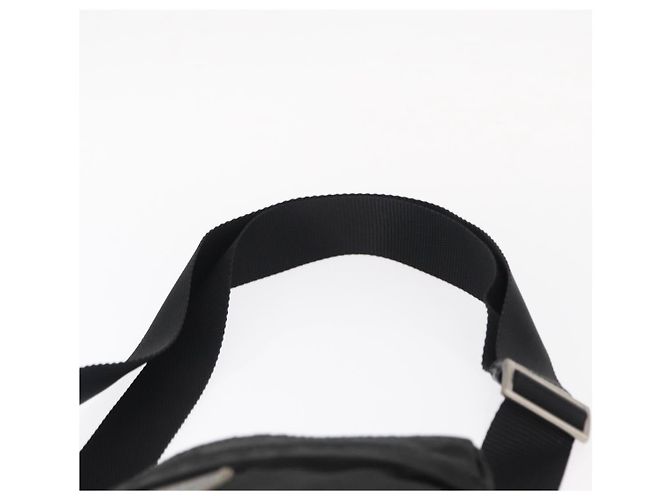 Sac à épaule PRADA en nylon noir argent authentique 151729 Argenté - vue 8