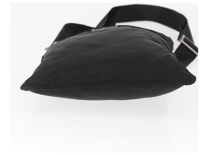 Sac à épaule PRADA en nylon noir argent authentique 151729 Argenté - vue 9