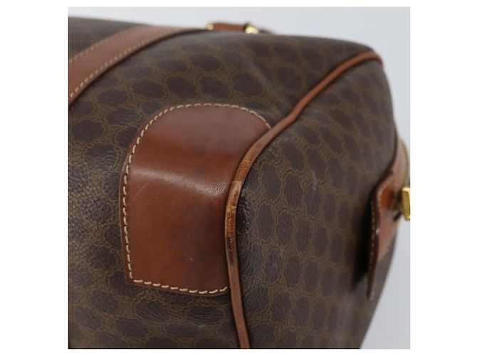 Céline Bolsa de mão em lona Macadam CELINE em couro PVC marrom e dourado Auth ka572 - vista 12