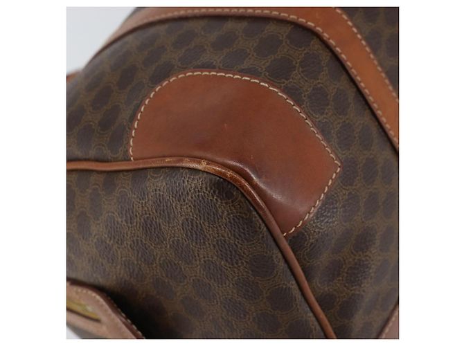 Céline Bolsa de mão em lona Macadam CELINE em couro PVC marrom e dourado Auth ka572 - vista 13