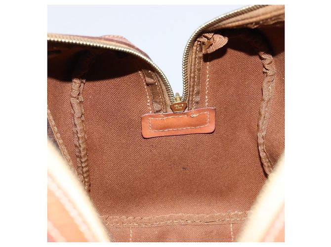 Céline Bolsa de mão em lona Macadam CELINE em couro PVC marrom e dourado Auth ka572 - vista 18
