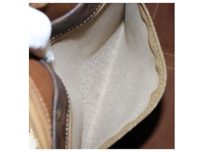 Céline Bolsa de mão em lona Macadam CELINE em couro PVC marrom e dourado Auth ka572 - vista 21