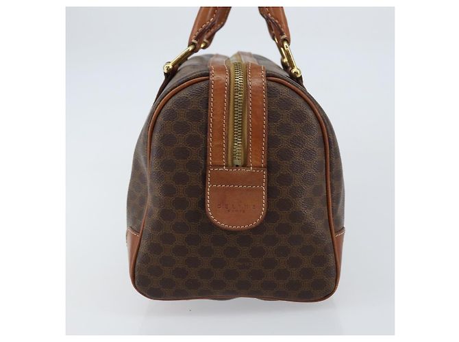 Céline Bolsa de mão em lona Macadam CELINE em couro PVC marrom e dourado Auth ka572 - vista 5