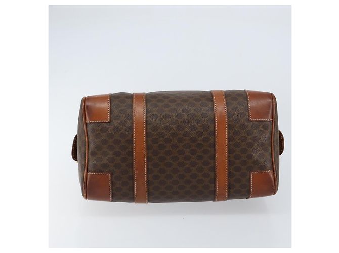 Céline Bolsa de mão em lona Macadam CELINE em couro PVC marrom e dourado Auth ka572 - vista 9