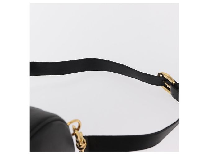Borsa a corpo in pelle Gucci Bamboo nera e oro 003 2113 0036 Auth ka581 Nero D'oro - vista 10