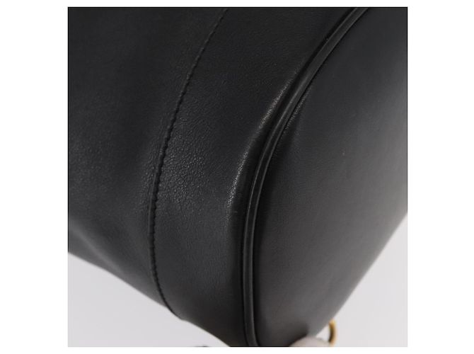 Borsa a corpo in pelle Gucci Bamboo nera e oro 003 2113 0036 Auth ka581 Nero D'oro - vista 12
