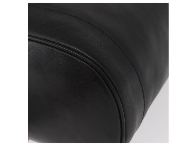 Borsa a corpo in pelle Gucci Bamboo nera e oro 003 2113 0036 Auth ka581 Nero D'oro - vista 13