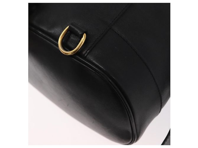 Borsa a corpo in pelle Gucci Bamboo nera e oro 003 2113 0036 Auth ka581 Nero D'oro - vista 15