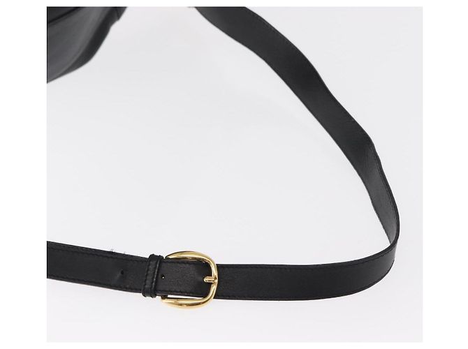 Borsa a corpo in pelle Gucci Bamboo nera e oro 003 2113 0036 Auth ka581 Nero D'oro - vista 9
