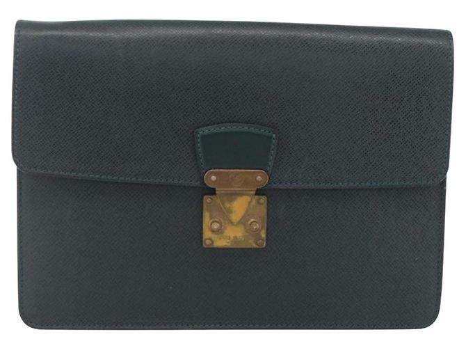 LOUIS VUITTON Pochette Kourad in Taiga Borsa Clutch Épicea M30194 LV Auth th6532 - vista 13