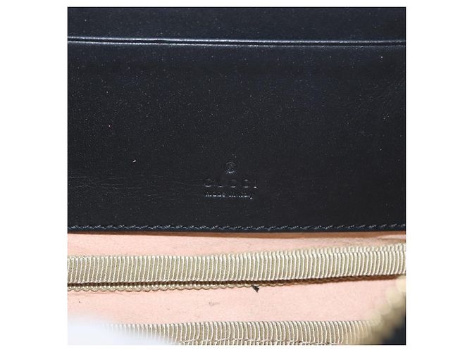 GUCCI Marsupio Sherry Line Camoscio Smalto Blu navy oro 519308 Auth mr1606 - vista 17