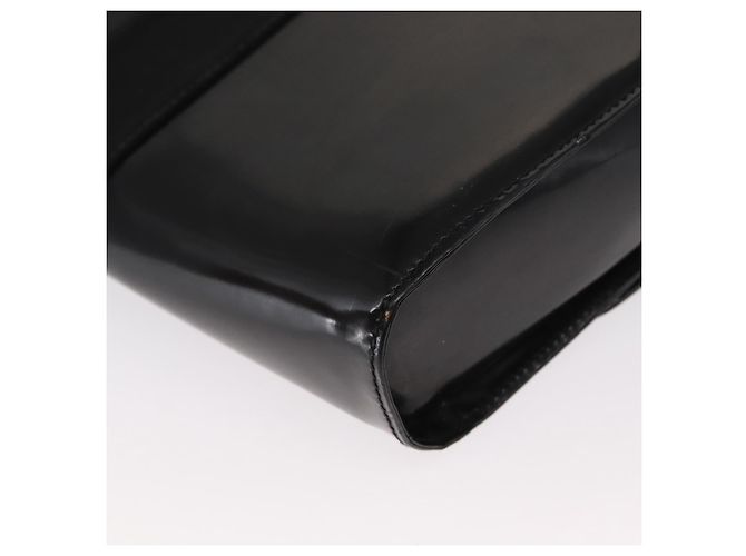 Borsa a Spalla Vala in Nylon Smaltato Nero e Argento di Salvatore Ferragamo Auth bs31354 - vista 13