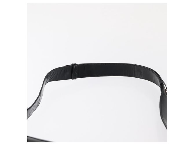 Borsa a Spalla Vala in Nylon Smaltato Nero e Argento di Salvatore Ferragamo Auth bs31354 - vista 8