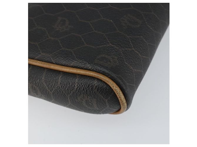 Christian Dior Borsa a spalla in tela a nido d'ape PVC nera e dorata Auth BA8204 Nero D'oro - vista 11