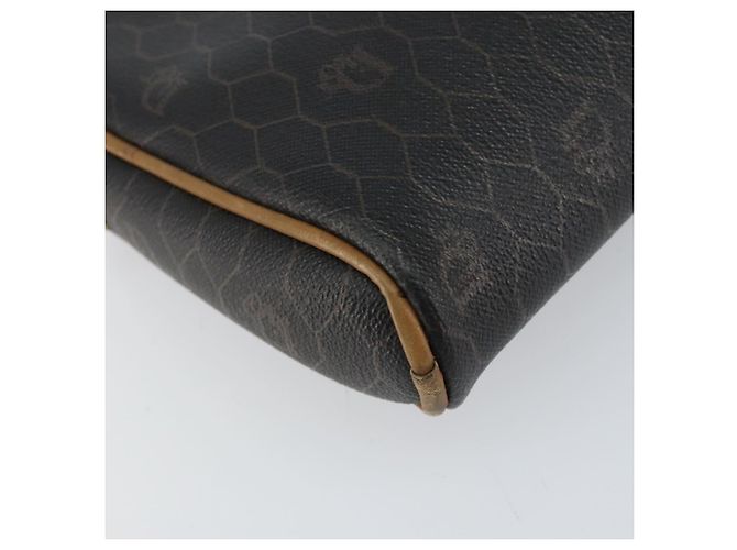 Christian Dior Borsa a spalla in tela a nido d'ape PVC nera e dorata Auth BA8204 Nero D'oro - vista 13