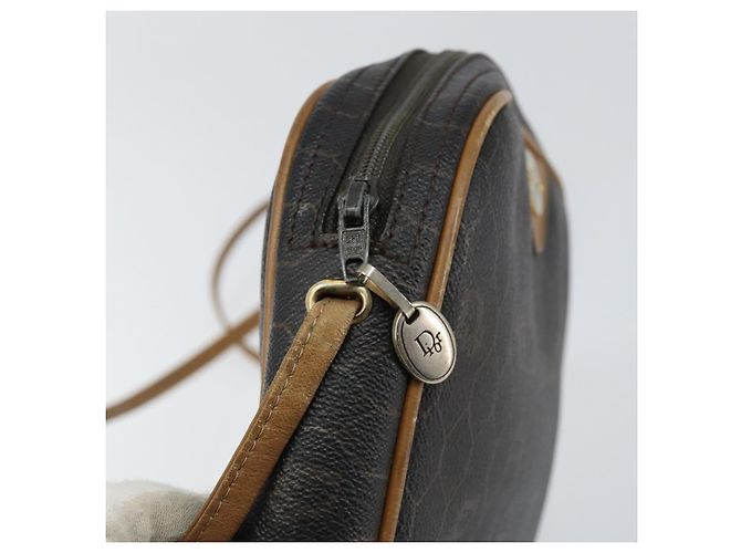 Christian Dior Borsa a spalla in tela a nido d'ape PVC nera e dorata Auth BA8204 Nero D'oro - vista 15