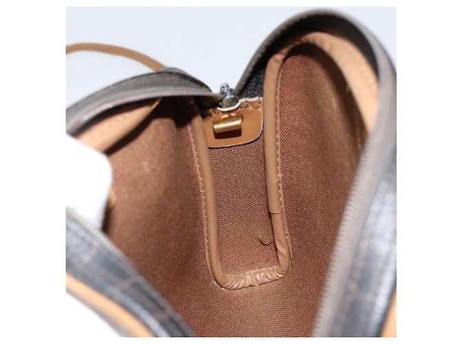 Christian Dior Borsa a spalla in tela a nido d'ape PVC nera e dorata Auth BA8204 Nero D'oro - vista 18
