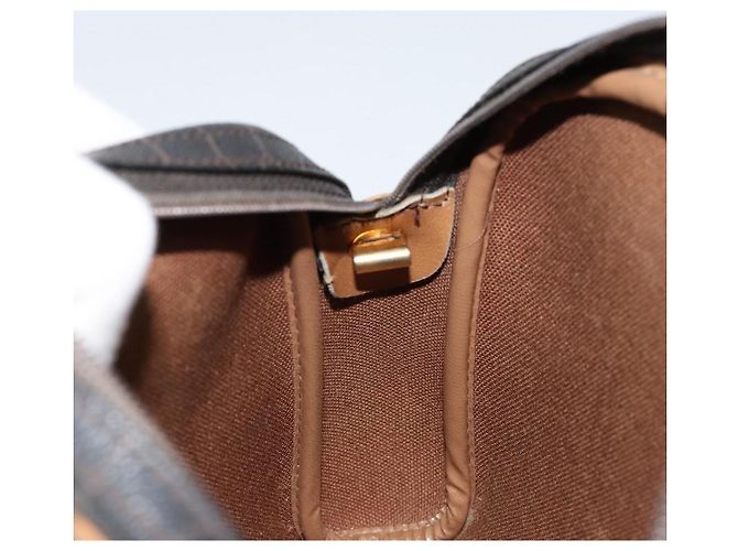Christian Dior Borsa a spalla in tela a nido d'ape PVC nera e dorata Auth BA8204 Nero D'oro - vista 19