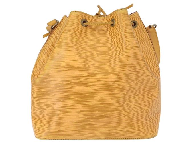 Noe LOUIS VUITTON Borsa a Spalla Petit Noé Epi Gialla M44109 LV Auth 154360 Giallo - vista 2