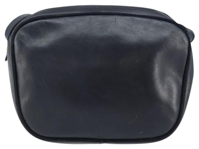 Borsa a Spalla Salvatore Ferragamo Vala in Pelle Blu Navy Oro Auth BA8220 D'oro - vista 3