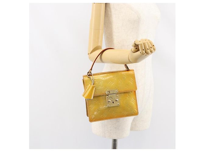 LOUIS VUITTON Borsa a mano Spring Street Monogram Vernis Grigio M91029 LV Auth 155681 - vista 22