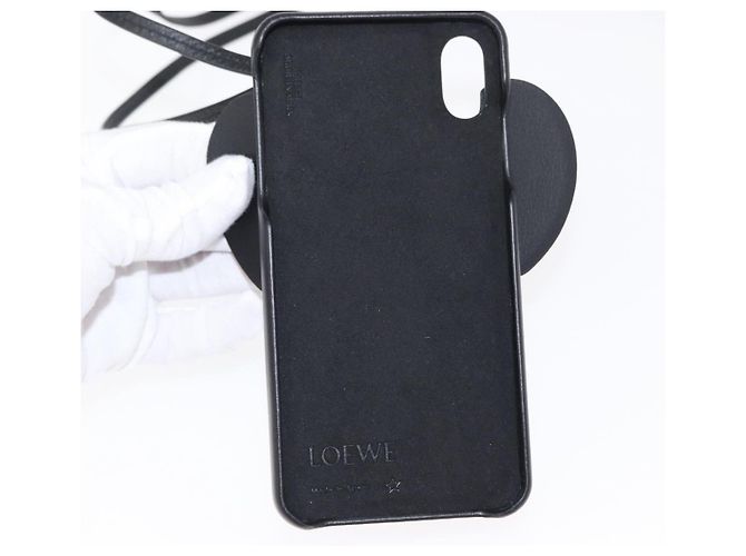 Custodia per iPhone LOEWE in pelle nera Auth bs31448 Nero - vista 10