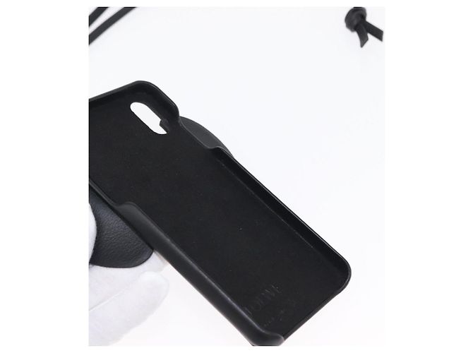 Custodia per iPhone LOEWE in pelle nera Auth bs31448 Nero - vista 19