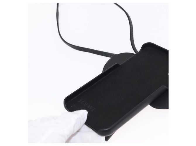 Custodia per iPhone LOEWE in pelle nera Auth bs31448 Nero - vista 20