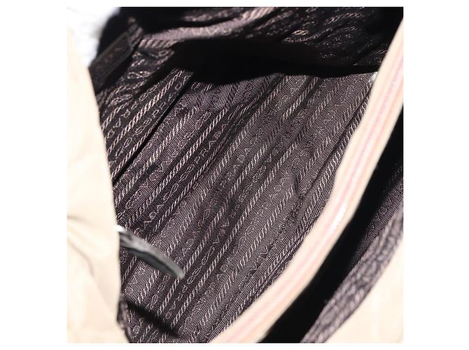 Bolso de mano PRADA de nailon caqui plateado auténtico bs31364 Plata - vista 17