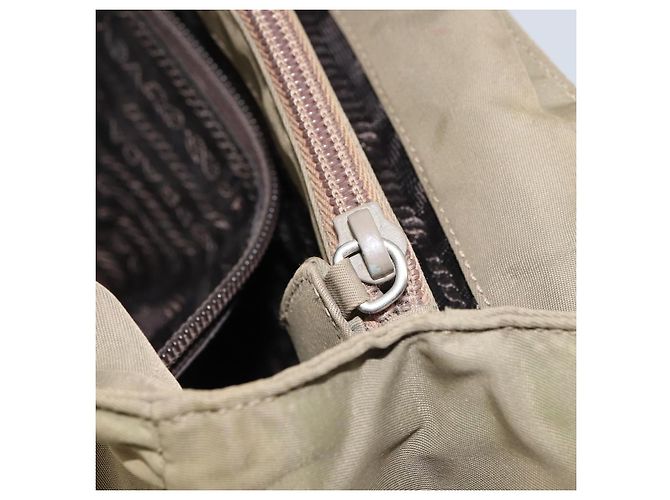 Bolso de mano PRADA de nailon caqui plateado auténtico bs31364 Plata - vista 22