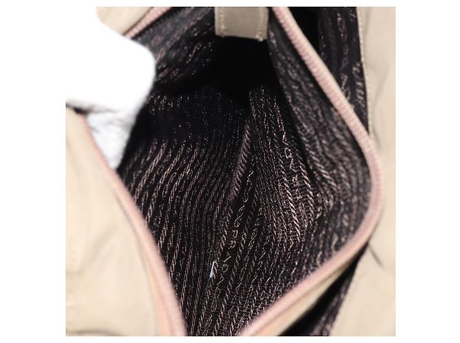 Bolso de mano PRADA de nailon caqui plateado auténtico bs31364 Plata - vista 23