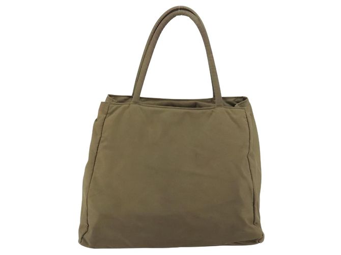 Bolso de mano PRADA de nailon caqui plateado auténtico bs31364 Plata - vista 3