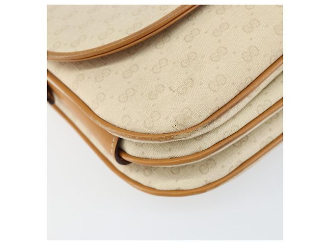 Gucci Borsa a Spalla Micro GG Supreme PVC Avorio Oro 001 406 1780 Auth ep12179 D'oro Crudo - vista 11
