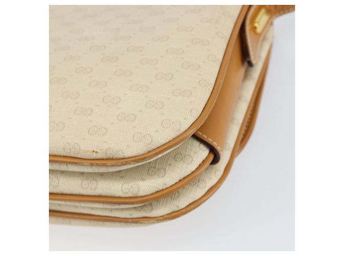 Gucci Borsa a Spalla Micro GG Supreme PVC Avorio Oro 001 406 1780 Auth ep12179 D'oro Crudo - vista 12