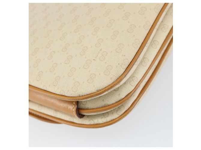 Gucci Borsa a Spalla Micro GG Supreme PVC Avorio Oro 001 406 1780 Auth ep12179 D'oro Crudo - vista 13