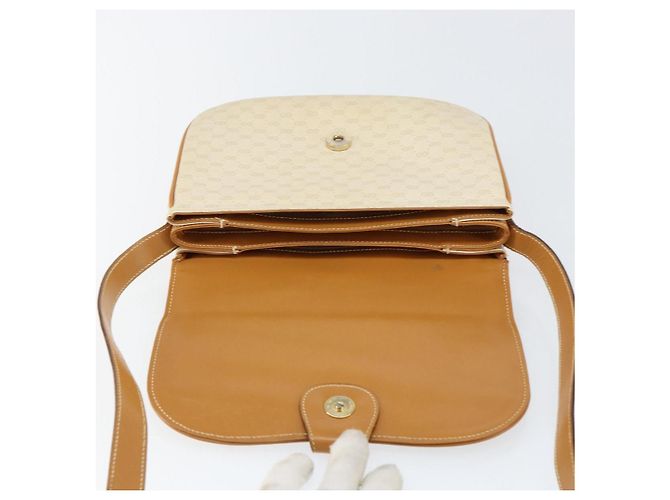 Gucci Borsa a Spalla Micro GG Supreme PVC Avorio Oro 001 406 1780 Auth ep12179 D'oro Crudo - vista 16