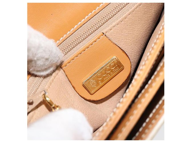 Gucci Borsa a Spalla Micro GG Supreme PVC Avorio Oro 001 406 1780 Auth ep12179 D'oro Crudo - vista 17