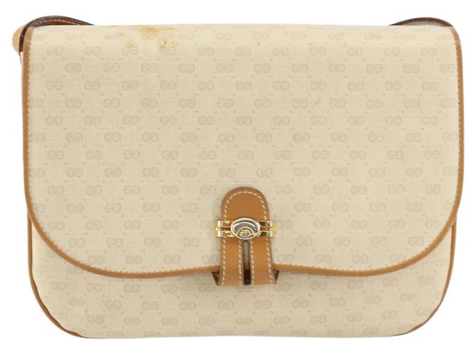 Gucci Borsa a Spalla Micro GG Supreme PVC Avorio Oro 001 406 1780 Auth ep12179 D'oro Crudo - vista 2