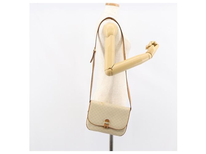Gucci Borsa a Spalla Micro GG Supreme PVC Avorio Oro 001 406 1780 Auth ep12179 D'oro Crudo - vista 26